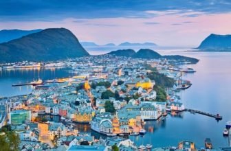 The village of Ålesund in Norway