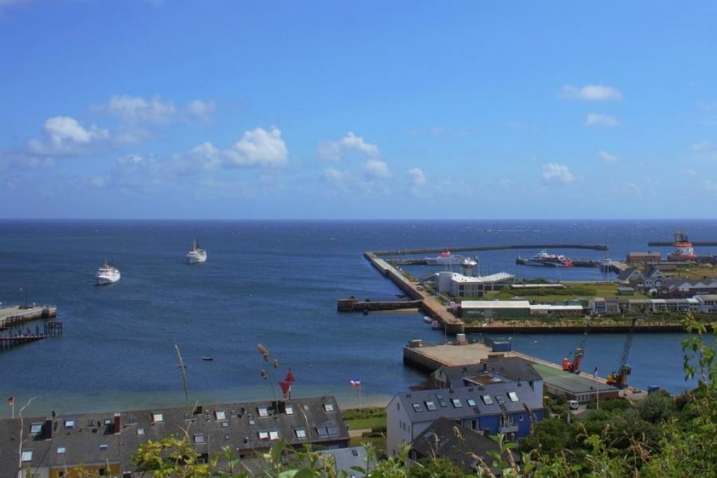 The ferries in the harbour of Helgoland