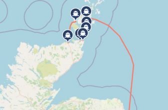 ferry to Orkney route map