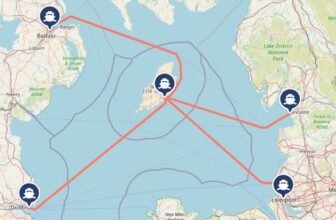 ferry to Isle of Man route map