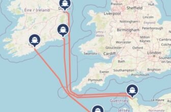 ferry to Ireland from France map