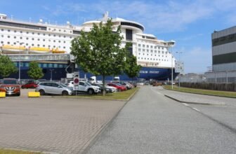 The Color Fantasy cruise ferry that sails between Olso and Kiel in the port