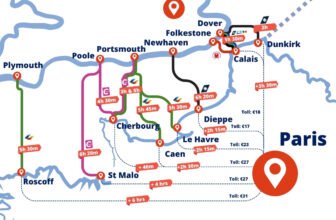 © FerryGoGo.com - Ferry to Paris Route Map; Last Update: October 2023