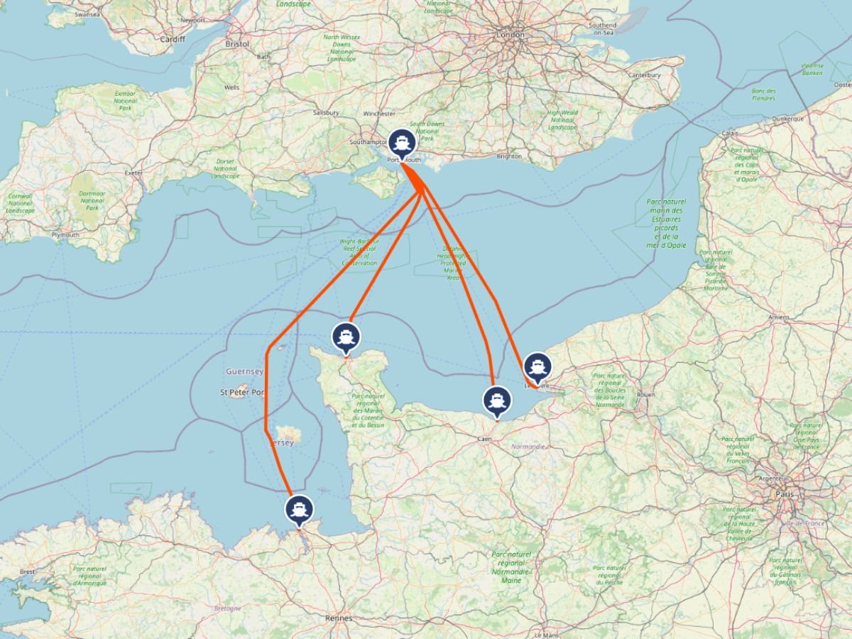 Ferries from Portsmouth UK to France