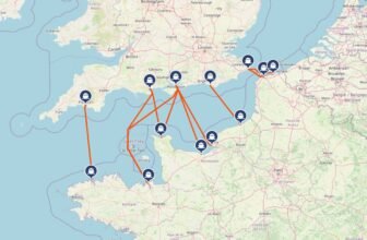 Ferries to France from the UK. UK-France ferry map