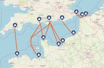 Ferry map France UK