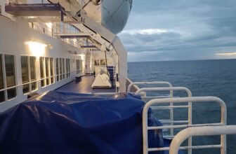 An image of the later evening on the ferry to Newcastle.