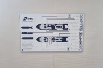 Deck plan of the DFDS ferry