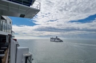 P&O Ferry passing by on the Channel