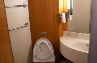 Bathroom in the cabin on board the ferry to Hoek van Holland