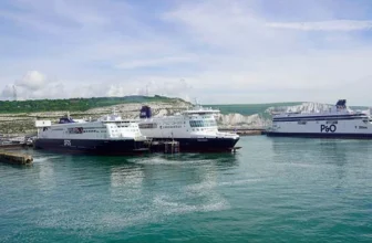 Dover - Calais ferries in the port of Dover