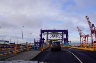 Boarding the Stena Line Estrid in Dublin