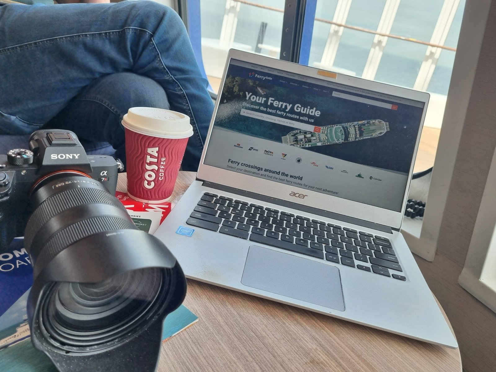 Using FerryGoGo while travelling on a ferry crossing