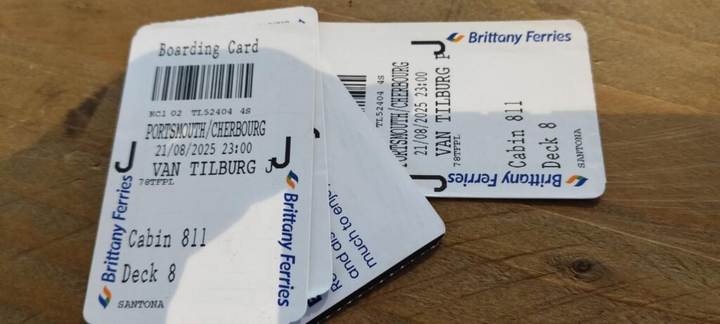 Boarding cards Brittany Ferries