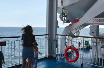 Outer deck on board the Saint Malo ferry