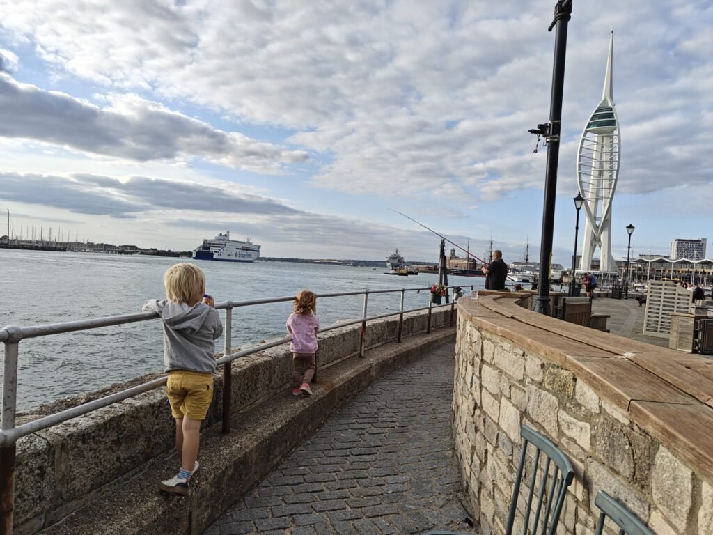 Spotting ferries in Portsmouth port