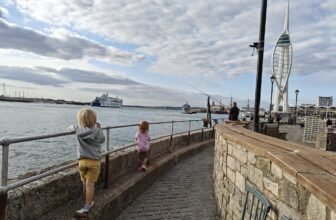 Spotting ferries in Portsmouth port