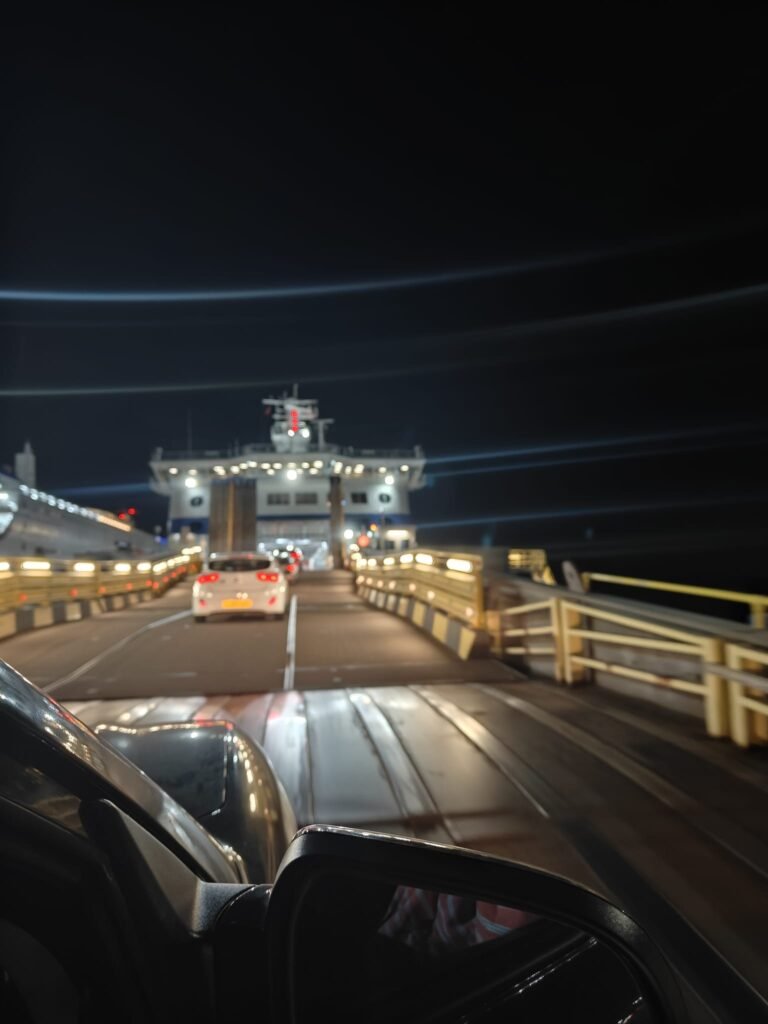 Boarding the ferry