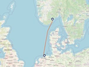Possible new ferry route from Eemshaven to Arendal (Eydehavn)