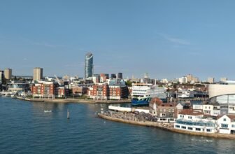 Isle of Wight ferries docked in Portsmouth