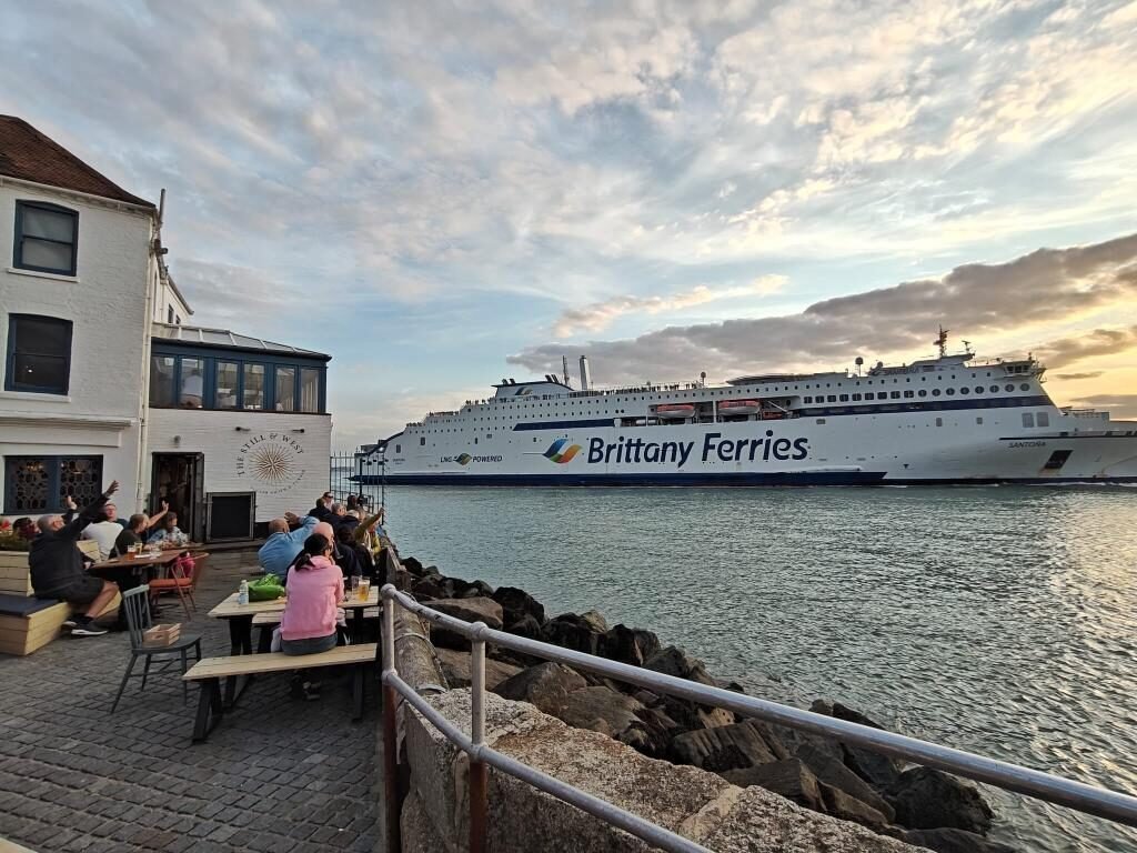 the ferry Santona - in the port of Portsmouth