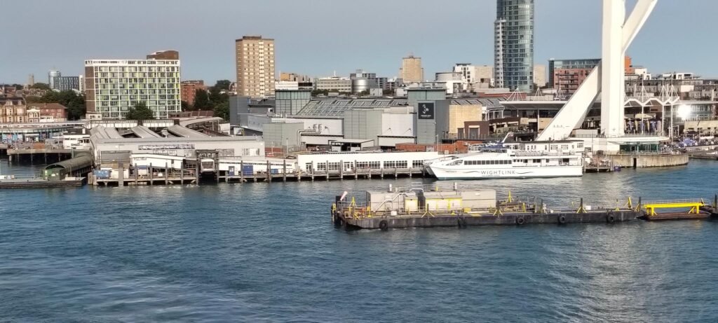 Wightlink small catamaran ferry + terminal