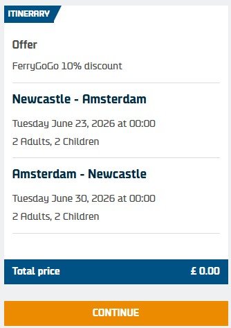 10% off with Ferrygogo at DFDS