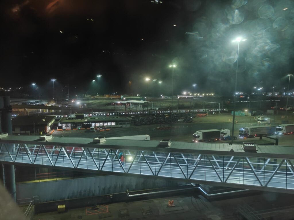 View of Harwich International port from Stena Hollandica