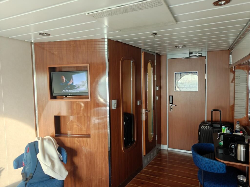 Spacious Captain's Class cabin on Stena ferry