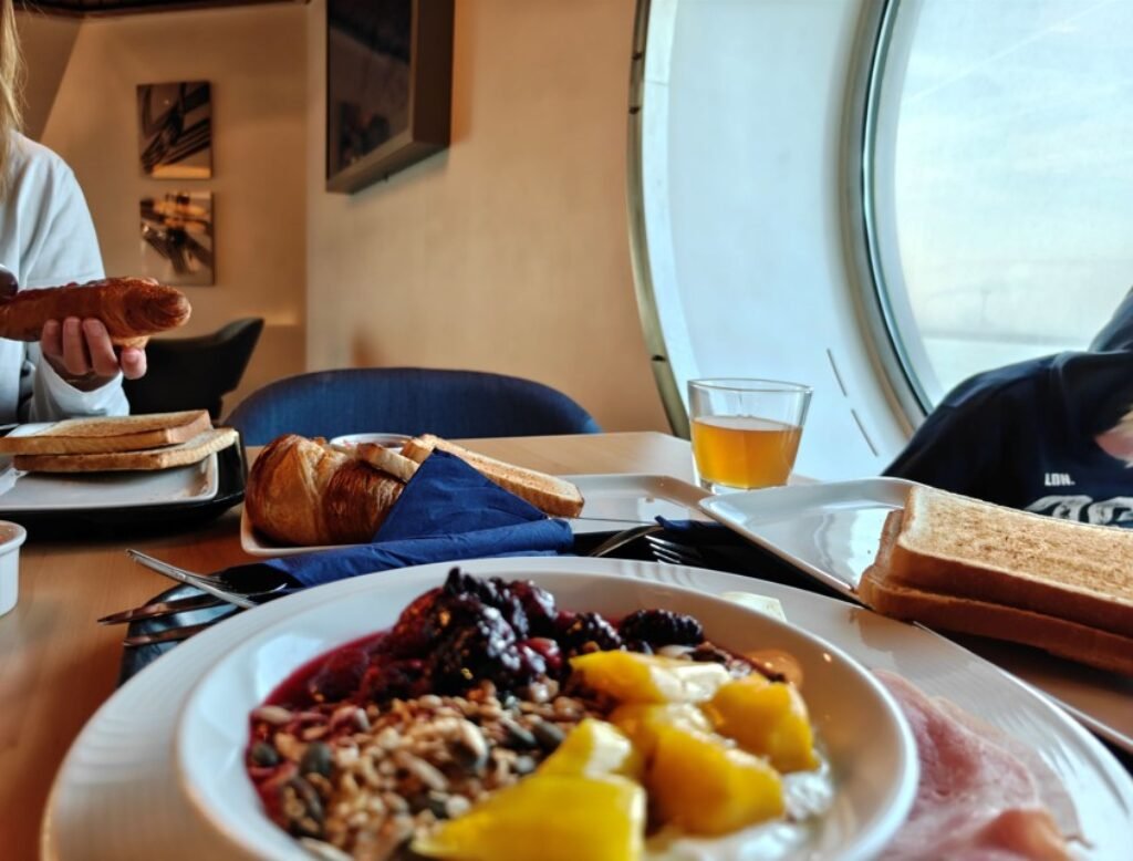 Breakfast on Stena Line with sea view
