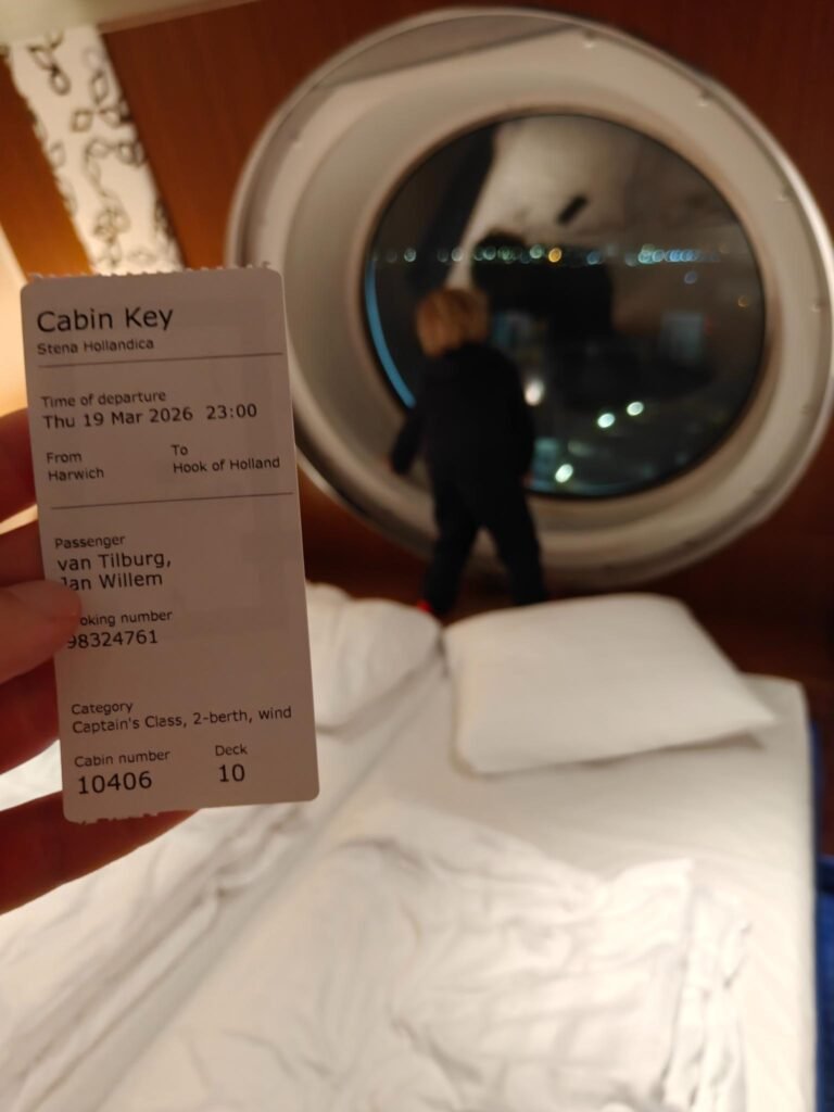 Boarding pass used as cabin key on Stena Hollandica