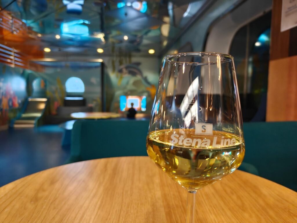 Wine near Happy World on Stena Hollandica