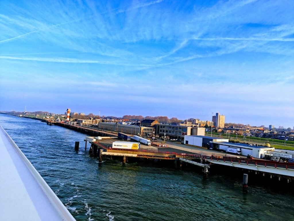Hook of Holland seen from Stena Hollandica