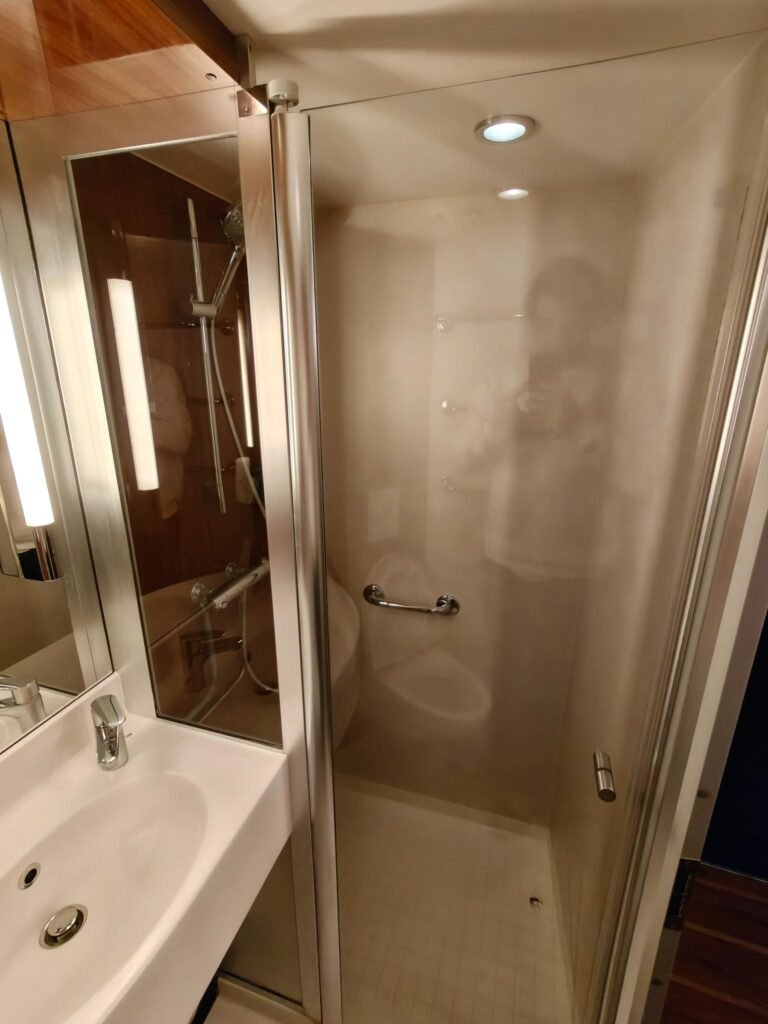 Shower in Stena cabin bathroom