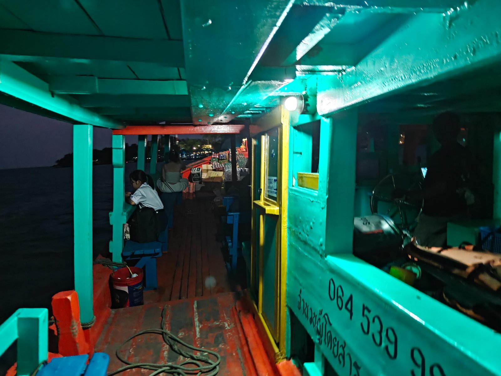 On board the commercial fishing vessel to Koh Samed, Thailand