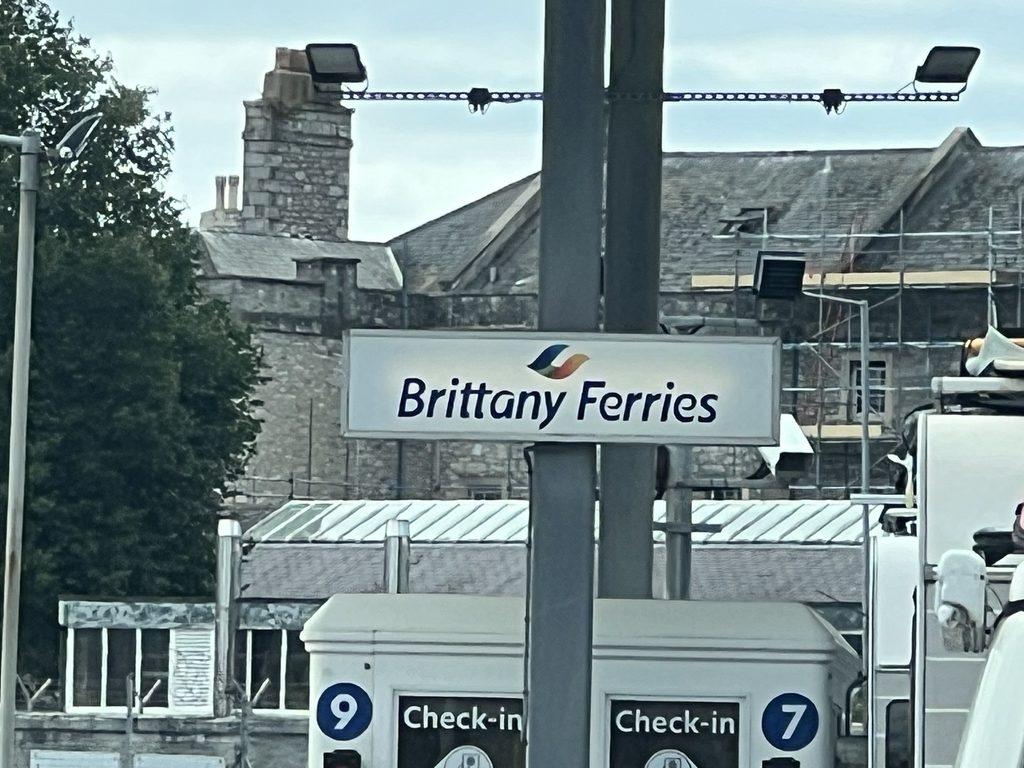 Checking in for the Brittany Ferries Plymouth to Santander crossing