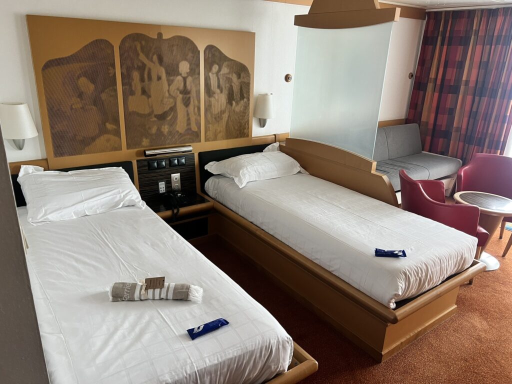 Beds in our Commodore cabin aboard Pont-Aven