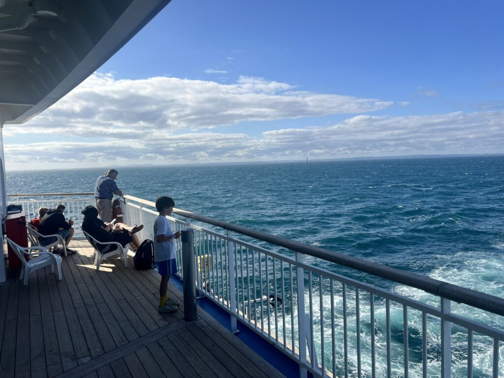 View across the Bay of Biscay from the deck of Pont-Aven