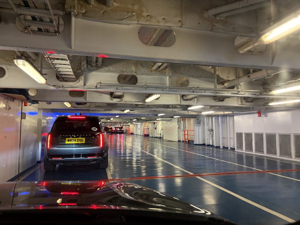 Driving off Pont-Aven after arriving in Santander